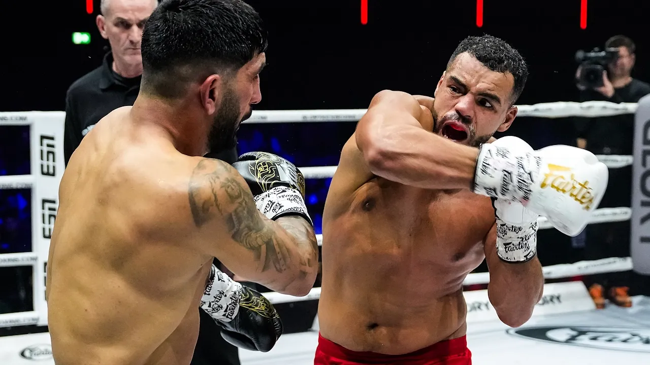 Tarik Khbabez throws a right hand. 